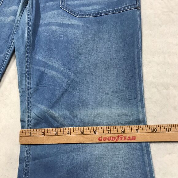 DIESEL Wirky Wide Boot Jean Women 32x31 (30/32 tag) Light Whisker Wash ITALY - Picture 8 of 16